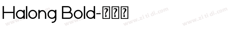 Halong Bold字体转换